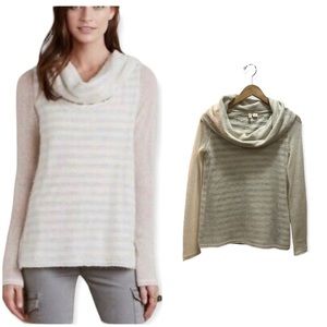 Anthropologie Moth Alpaca Wool Blend Cowl Striped Sweater